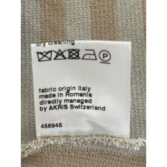 Akris Punto Patchwork Stripe Sleeveless Top Desert Sand Italian Fabric ‎ US 8 - Picture 8 of 11